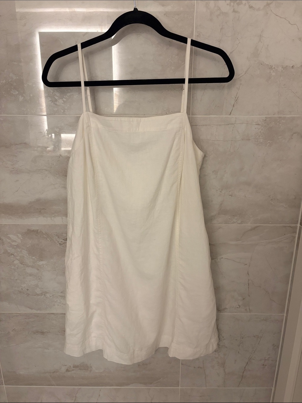 Madewell White Spaghetti Strap Sundress… it has pockets!